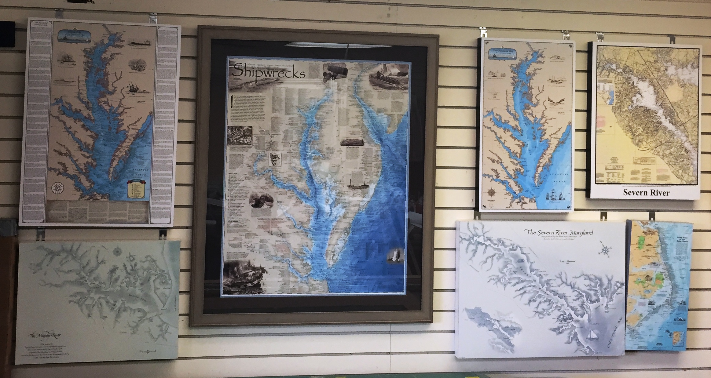 New Jersey Shipwreck Chart-Great Nautical Art Print Map 